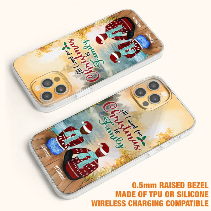 Custom Personalized Family Phone Case - Couple/ Parents With Upto 3 Kids, 3 Pets - Gift For Family - Case For iPhone And Samsung