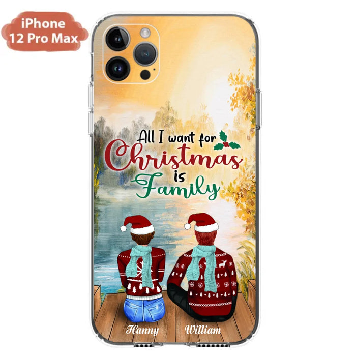 Custom Personalized Family Phone Case - Couple/ Parents With Upto 3 Kids, 3 Pets - Gift For Family - Case For iPhone And Samsung