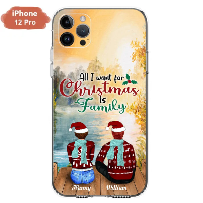 Custom Personalized Family Phone Case - Couple/ Parents With Upto 3 Kids, 3 Pets - Gift For Family - Case For iPhone And Samsung