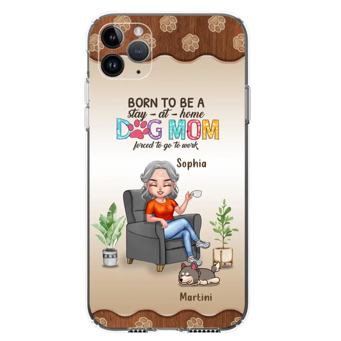 Custom Personalized Dog Mom Phone Case - Upto 4 Dogs - Retired Gift Idea For Mother - Dog Lover