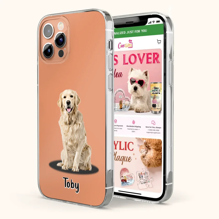 Custom Personalized Pet Phone Case - Up to 3 Pets - Gift Idea For Dog/ Cat Lover - Case For iPhone And Samsung