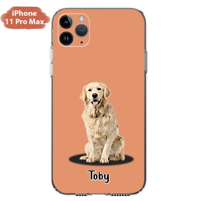 Custom Personalized Pet Phone Case - Up to 3 Pets - Gift Idea For Dog/ Cat Lover - Case For iPhone And Samsung