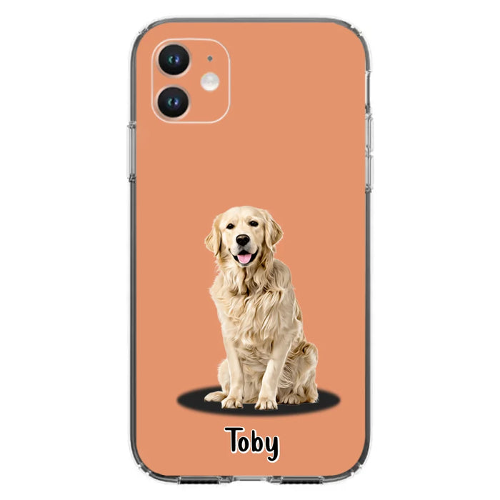 Custom Personalized Pet Phone Case - Up to 3 Pets - Gift Idea For Dog/ Cat Lover - Case For iPhone And Samsung