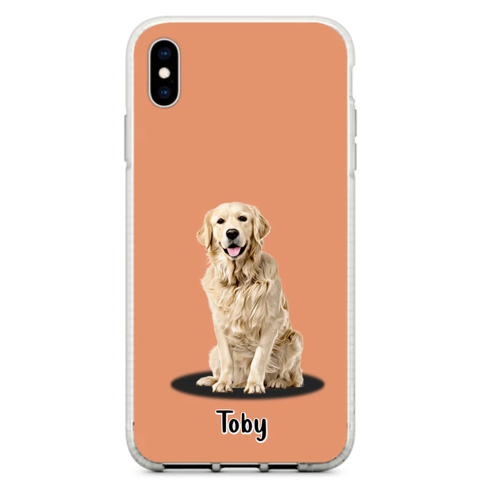 Custom Personalized Pet Phone Case - Up to 3 Pets - Gift Idea For Dog/ Cat Lover - Case For iPhone And Samsung