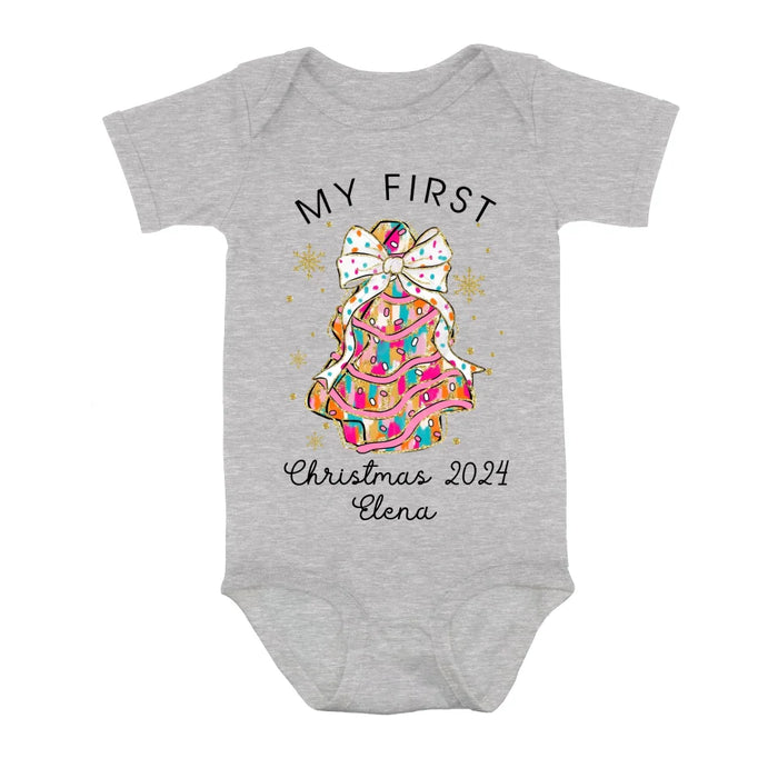 Custom Personalized Christmas Baby Onesie - Gift Idea For Your Baby/ Christmas - My First Christmas 2024