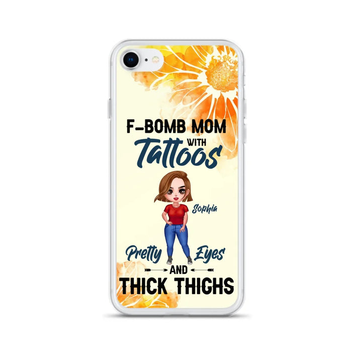 Custom Personalized F-Mom Phone Case for iPhone and Samsung - F-Bomb Mom with Tattoos