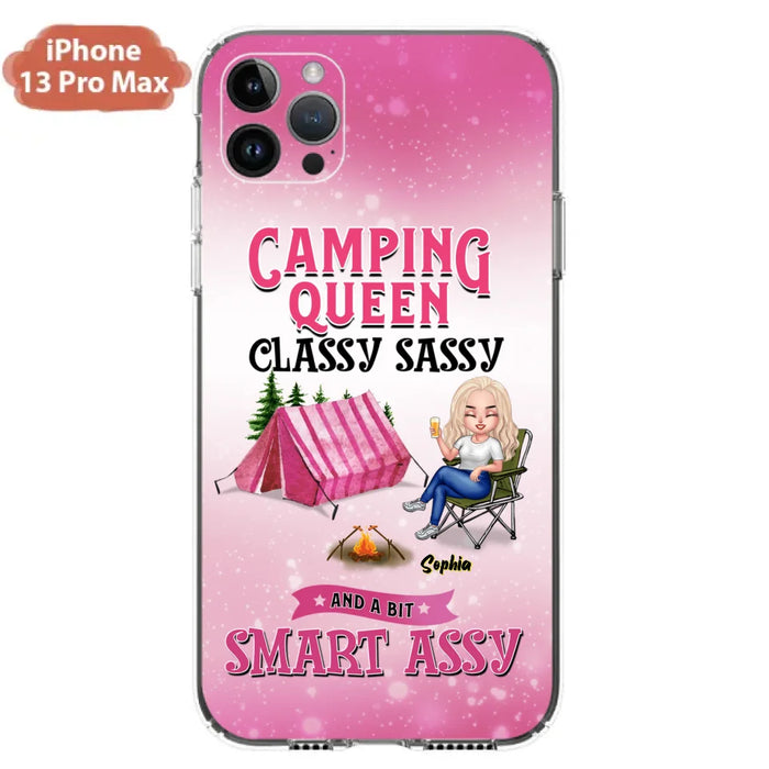 Custom Personalized Camping Queen Phone Case - Gift Idea For Camping Lovers/Mother's Day - Camping Queen Classy Sassy And A Bit Smart Assy - Cases For iPhone And Samsung