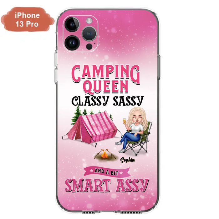 Custom Personalized Camping Queen Phone Case - Gift Idea For Camping Lovers/Mother's Day - Camping Queen Classy Sassy And A Bit Smart Assy - Cases For iPhone And Samsung