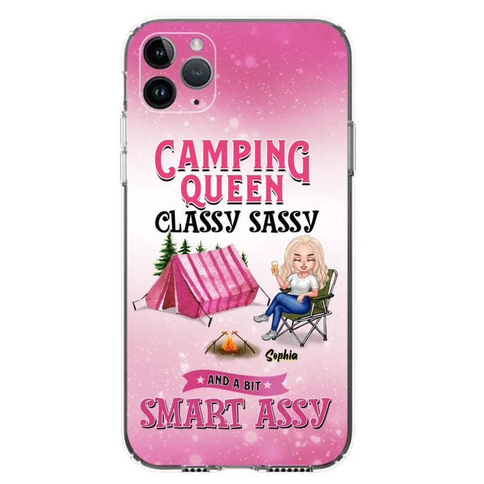 Custom Personalized Camping Queen Phone Case - Gift Idea For Camping Lovers/Mother's Day - Camping Queen Classy Sassy And A Bit Smart Assy - Cases For iPhone And Samsung