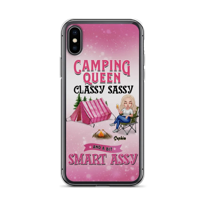 Custom Personalized Camping Queen Phone Case - Gift Idea For Camping Lovers/Mother's Day - Camping Queen Classy Sassy And A Bit Smart Assy - Cases For iPhone And Samsung