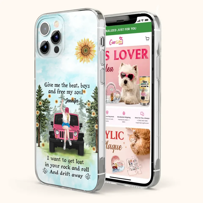 Custom Personalized Off-road Girl Phone Case - Case For iPhone and Samsung - I Want To Get Lost In Your Rock and Roll