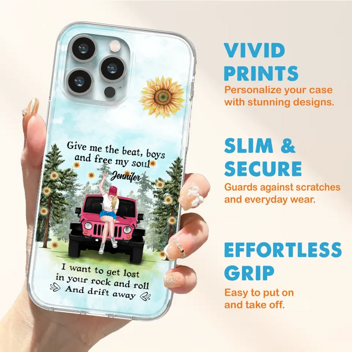 Custom Personalized Off-road Girl Phone Case - Case For iPhone and Samsung - I Want To Get Lost In Your Rock and Roll