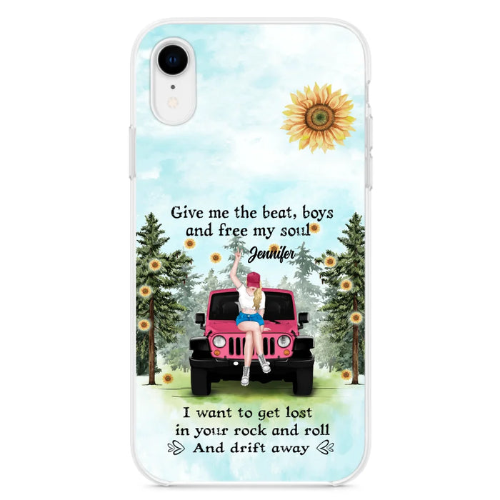 Custom Personalized Off-road Girl Phone Case - Case For iPhone and Samsung - I Want To Get Lost In Your Rock and Roll