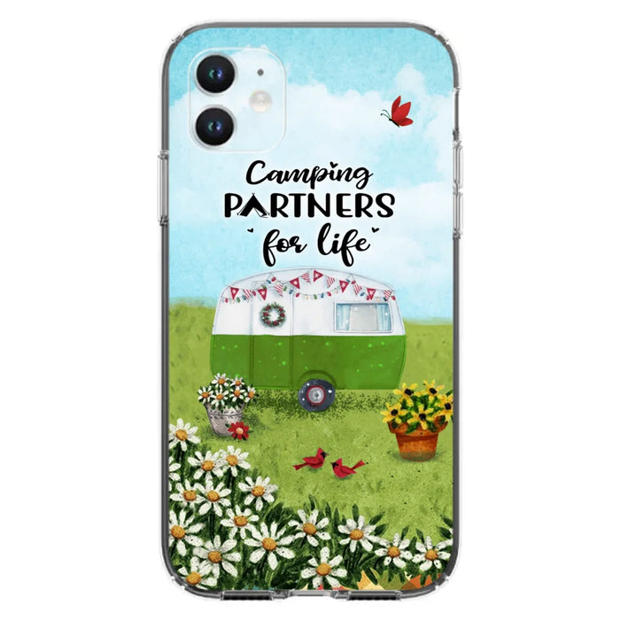 Custom Personalized Happy Campers Phone Case - Gift Idea For Camping Lover - Case For iPhone And Samsung