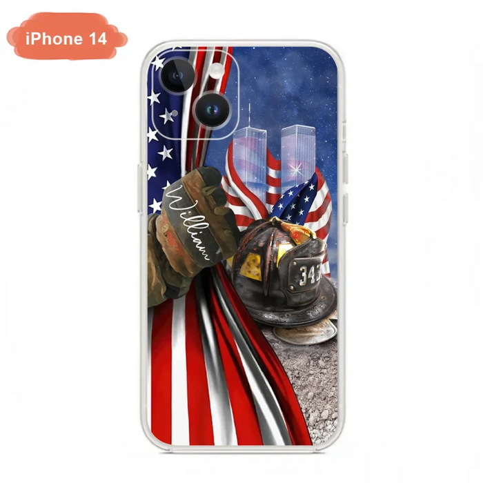 Custom Personalized Fire Fighter Phone Case - Gift Idea For 4th Of July Day - Cases For iPhone And Samsung