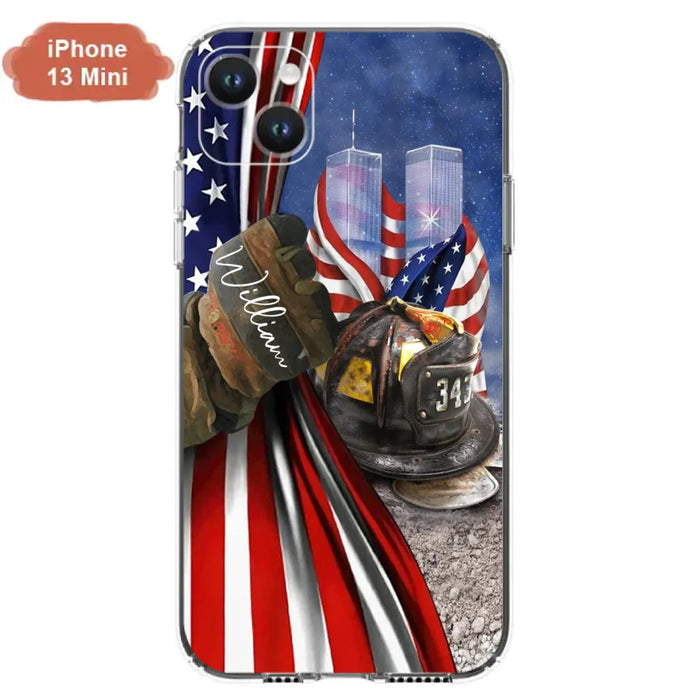 Custom Personalized Fire Fighter Phone Case - Gift Idea For 4th Of July Day - Cases For iPhone And Samsung