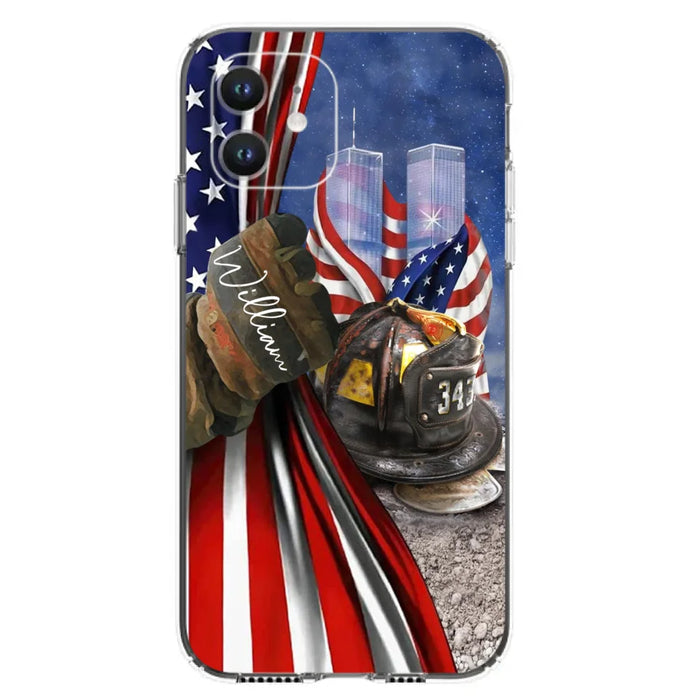 Custom Personalized Fire Fighter Phone Case - Gift Idea For 4th Of July Day - Cases For iPhone And Samsung