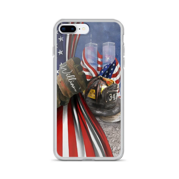 Custom Personalized Fire Fighter Phone Case - Gift Idea For 4th Of July Day - Cases For iPhone And Samsung