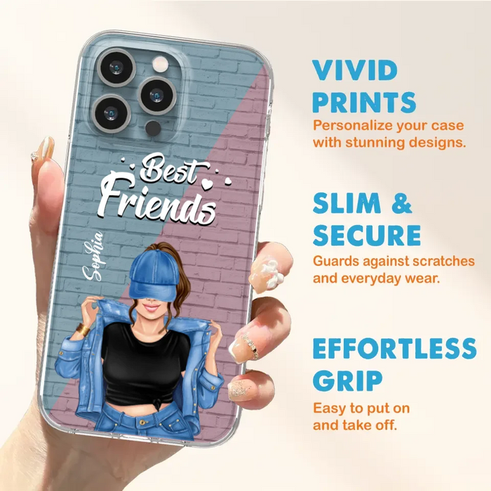 Custom Personalized Besties Phone Case - Gift For Friends/ Besties - Best Friends Forever And Ever - Case For iPhone And Samsung