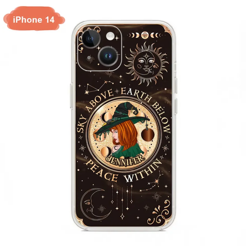Custom Personalized Witch Phone Case - Gift Idea For Girl - Wiccan Decor/Pagan Decor - As Above So Below - Cases For iPhone And Samsung