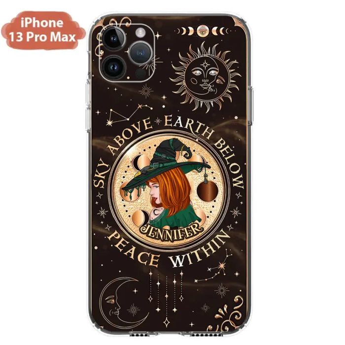 Custom Personalized Witch Phone Case - Gift Idea For Girl - Wiccan Decor/Pagan Decor - As Above So Below - Cases For iPhone And Samsung