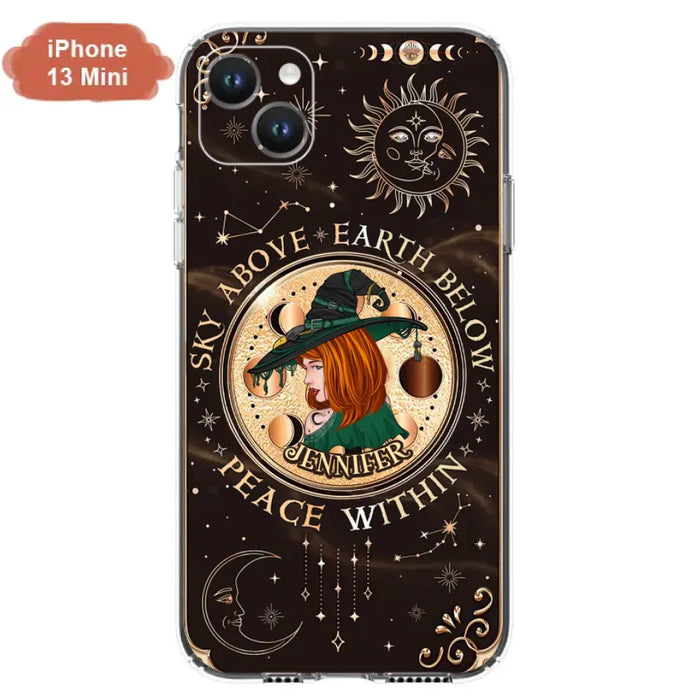 Custom Personalized Witch Phone Case - Gift Idea For Girl - Wiccan Decor/Pagan Decor - As Above So Below - Cases For iPhone And Samsung