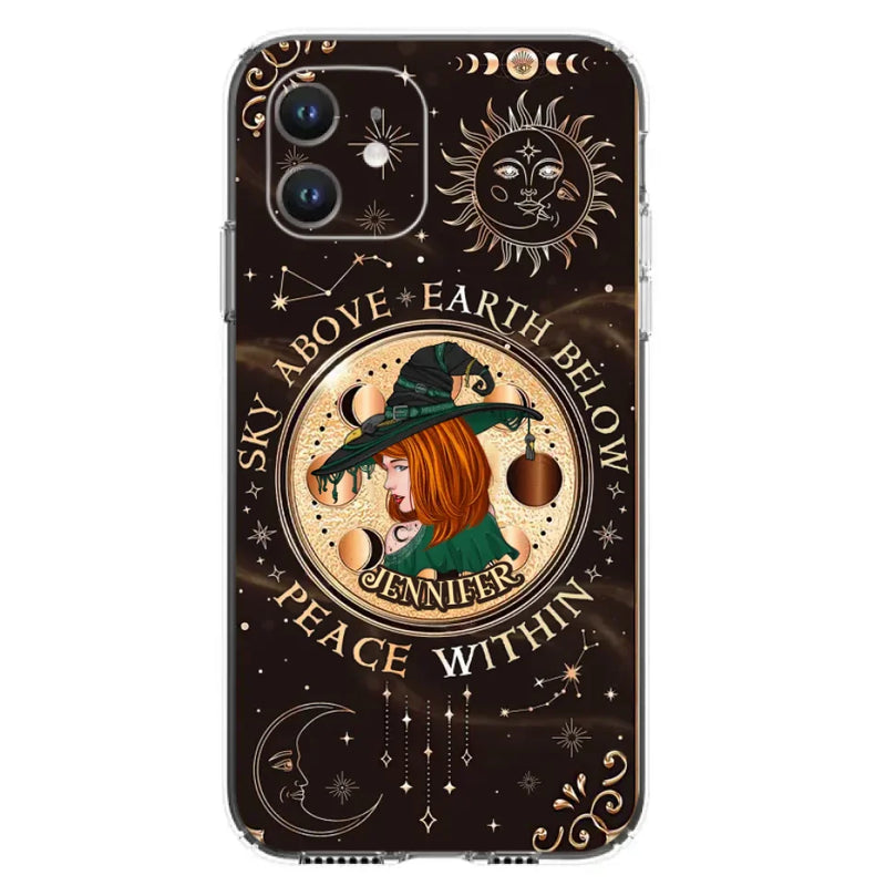 Custom Personalized Witch Phone Case - Gift Idea For Girl - Wiccan Decor/Pagan Decor - As Above So Below - Cases For iPhone And Samsung
