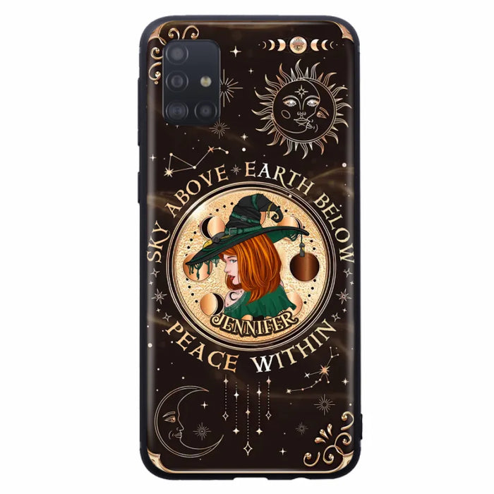 Custom Personalized Witch Phone Case - Gift Idea For Girl - Wiccan Decor/Pagan Decor - As Above So Below - Cases For iPhone And Samsung