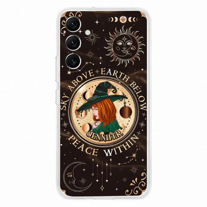 Custom Personalized Witch Phone Case - Gift Idea For Girl - Wiccan Decor/Pagan Decor - As Above So Below - Cases For iPhone And Samsung