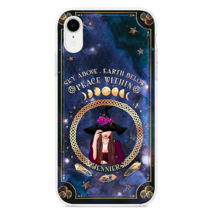 Personalized Witch iPhone/ Samsung Case - Sky Above Earth Below Peace Within - Gift Idea For Friends/ Birthday