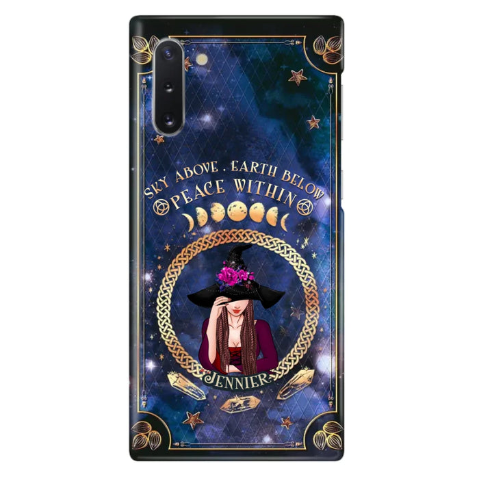 Personalized Witch iPhone/ Samsung Case - Sky Above Earth Below Peace Within - Gift Idea For Friends/ Birthday