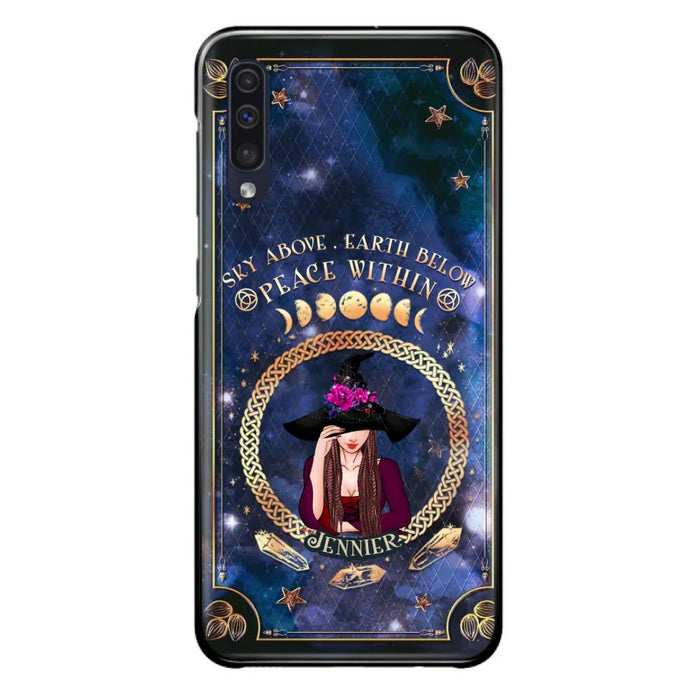 Personalized Witch iPhone/ Samsung Case - Sky Above Earth Below Peace Within - Gift Idea For Friends/ Birthday