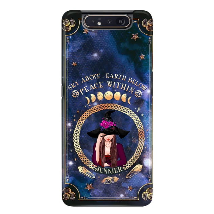 Personalized Witch iPhone/ Samsung Case - Sky Above Earth Below Peace Within - Gift Idea For Friends/ Birthday