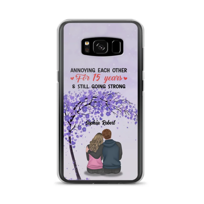 Custom Personalized Couple Phone Case - Gift Idea For Couple/Lovers - Annoying Each Other For 15 Years & Still Going Strong - Cases For iPhone & Samsung