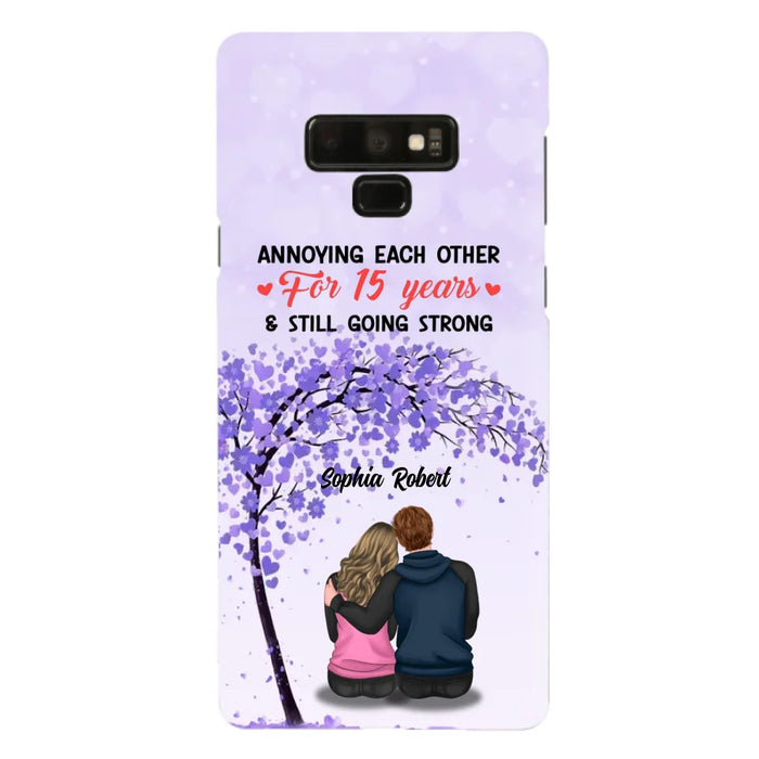 Custom Personalized Couple Phone Case - Gift Idea For Couple/Lovers - Annoying Each Other For 15 Years & Still Going Strong - Cases For iPhone & Samsung