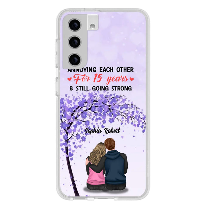 Custom Personalized Couple Phone Case - Gift Idea For Couple/Lovers - Annoying Each Other For 15 Years & Still Going Strong - Cases For iPhone & Samsung