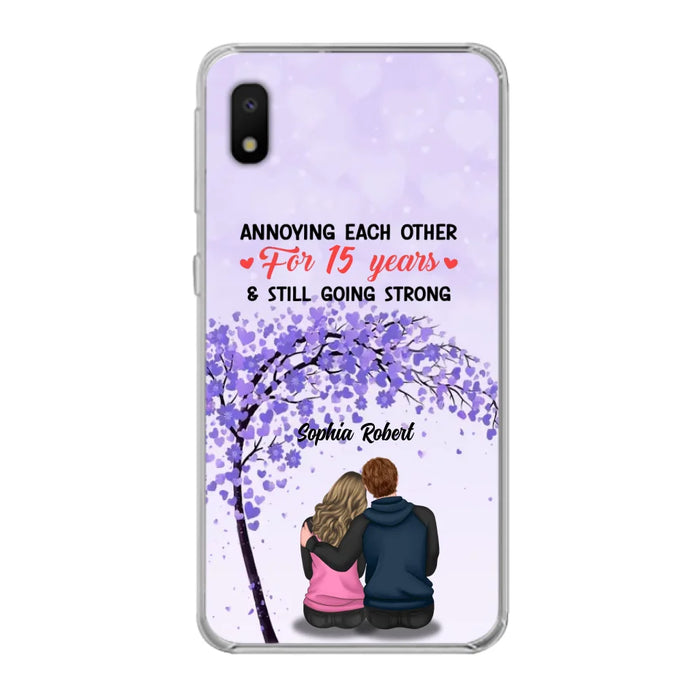 Custom Personalized Couple Phone Case - Gift Idea For Couple/Lovers - Annoying Each Other For 15 Years & Still Going Strong - Cases For iPhone & Samsung