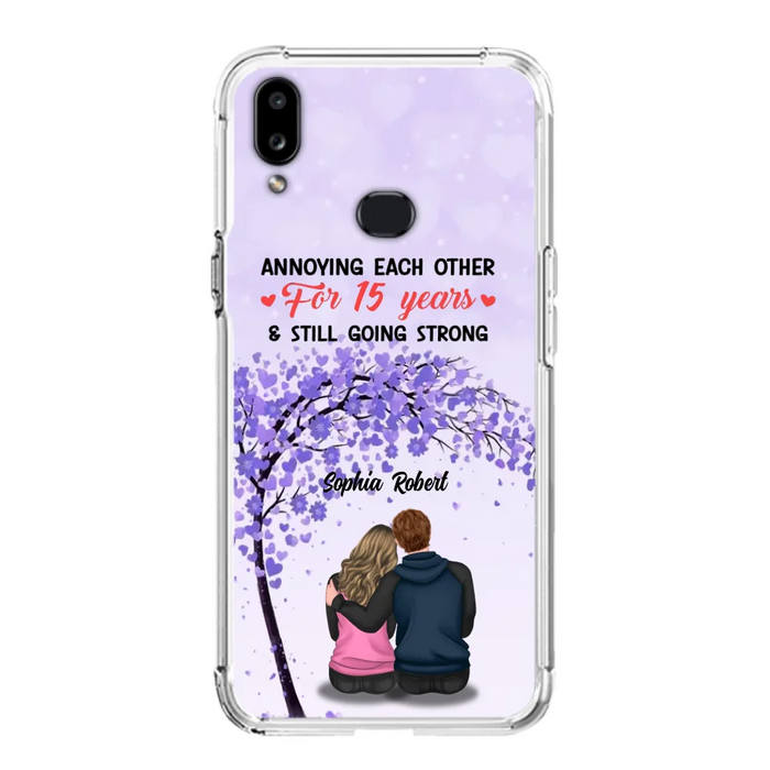 Custom Personalized Couple Phone Case - Gift Idea For Couple/Lovers - Annoying Each Other For 15 Years & Still Going Strong - Cases For iPhone & Samsung