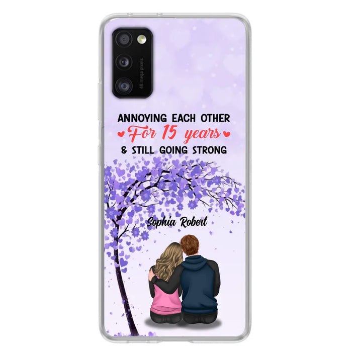 Custom Personalized Couple Phone Case - Gift Idea For Couple/Lovers - Annoying Each Other For 15 Years & Still Going Strong - Cases For iPhone & Samsung