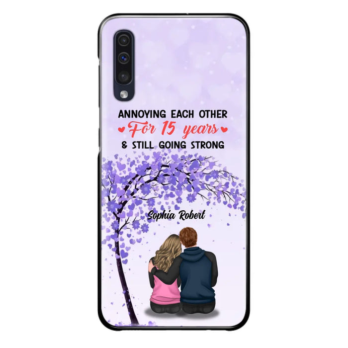 Custom Personalized Couple Phone Case - Gift Idea For Couple/Lovers - Annoying Each Other For 15 Years & Still Going Strong - Cases For iPhone & Samsung