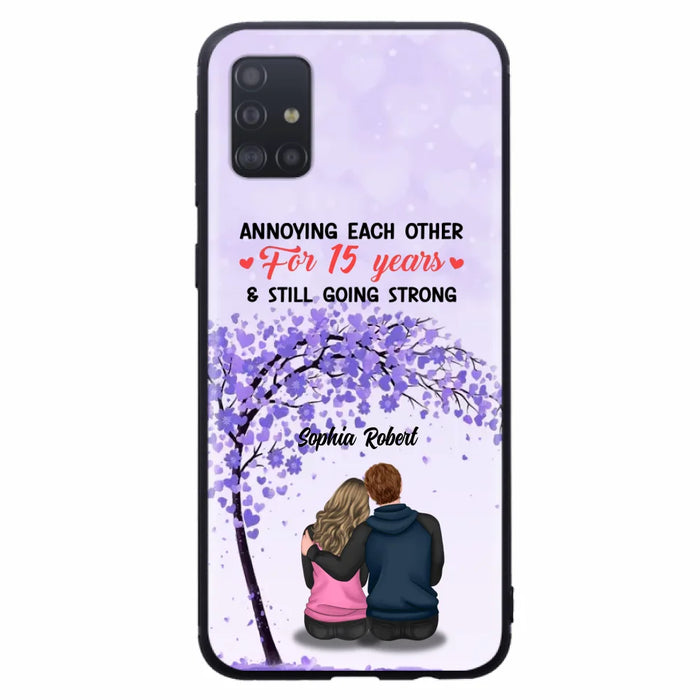 Custom Personalized Couple Phone Case - Gift Idea For Couple/Lovers - Annoying Each Other For 15 Years & Still Going Strong - Cases For iPhone & Samsung