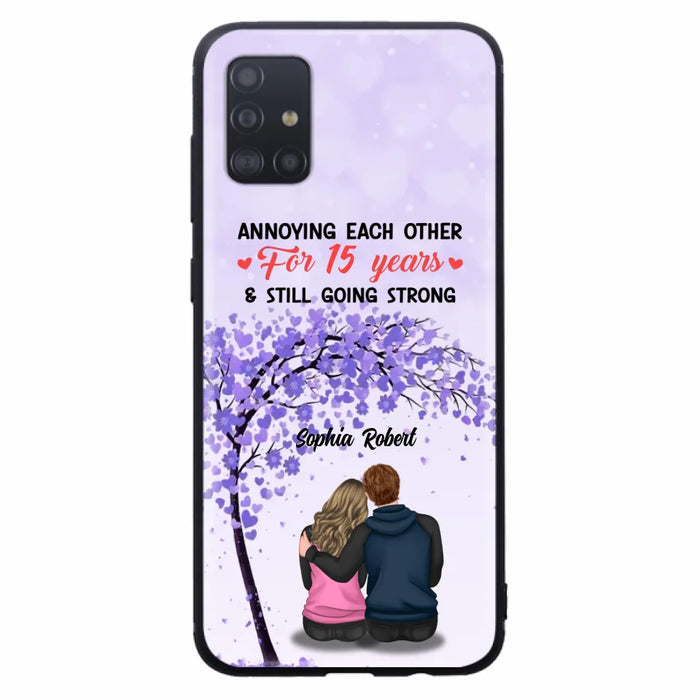 Custom Personalized Couple Phone Case - Gift Idea For Couple/Lovers - Annoying Each Other For 15 Years & Still Going Strong - Cases For iPhone & Samsung