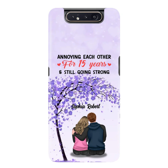 Custom Personalized Couple Phone Case - Gift Idea For Couple/Lovers - Annoying Each Other For 15 Years & Still Going Strong - Cases For iPhone & Samsung