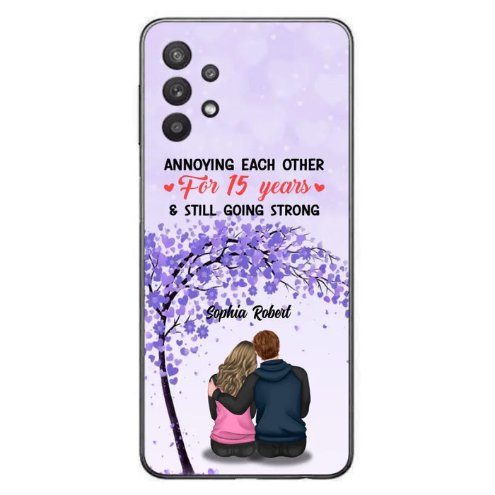 Custom Personalized Couple Phone Case - Gift Idea For Couple/Lovers - Annoying Each Other For 15 Years & Still Going Strong - Cases For iPhone & Samsung