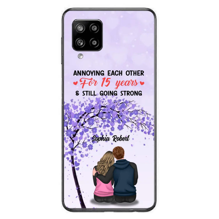 Custom Personalized Couple Phone Case - Gift Idea For Couple/Lovers - Annoying Each Other For 15 Years & Still Going Strong - Cases For iPhone & Samsung