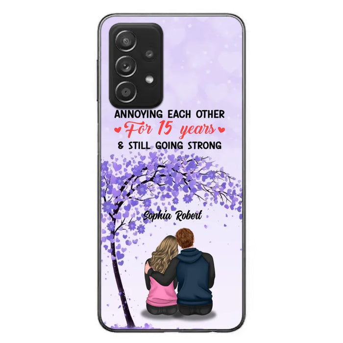 Custom Personalized Couple Phone Case - Gift Idea For Couple/Lovers - Annoying Each Other For 15 Years & Still Going Strong - Cases For iPhone & Samsung