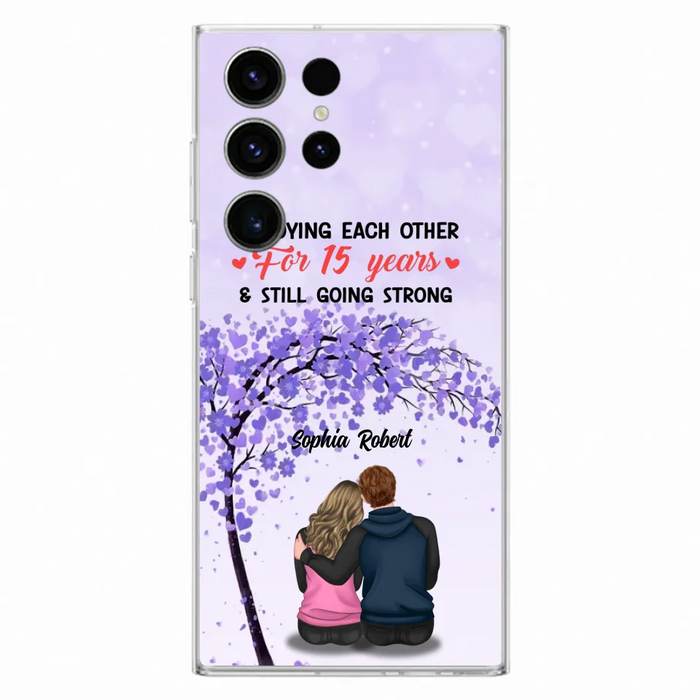 Custom Personalized Couple Phone Case - Gift Idea For Couple/Lovers - Annoying Each Other For 15 Years & Still Going Strong - Cases For iPhone & Samsung