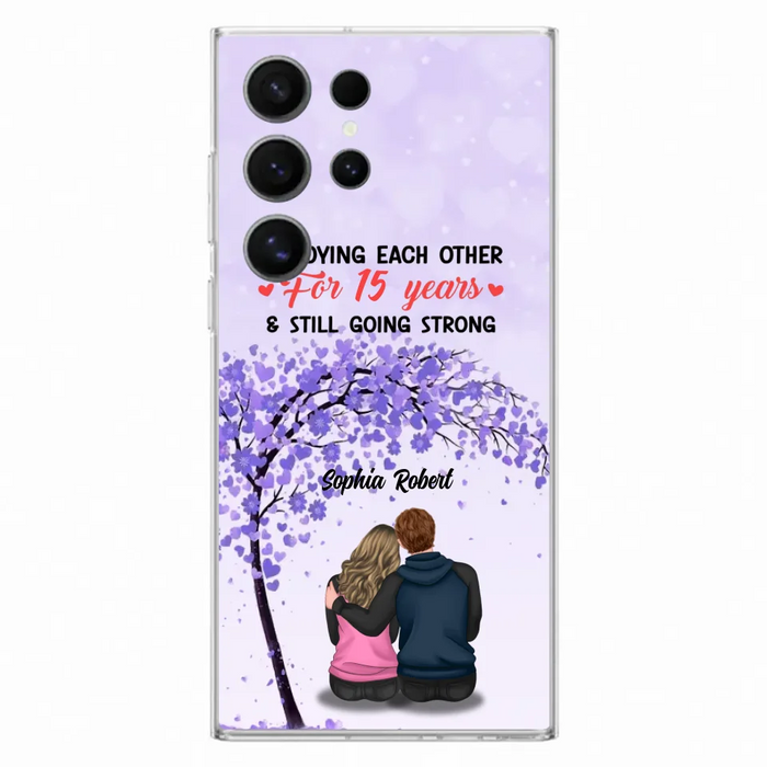 Custom Personalized Couple Phone Case - Gift Idea For Couple/Lovers - Annoying Each Other For 15 Years & Still Going Strong - Cases For iPhone & Samsung