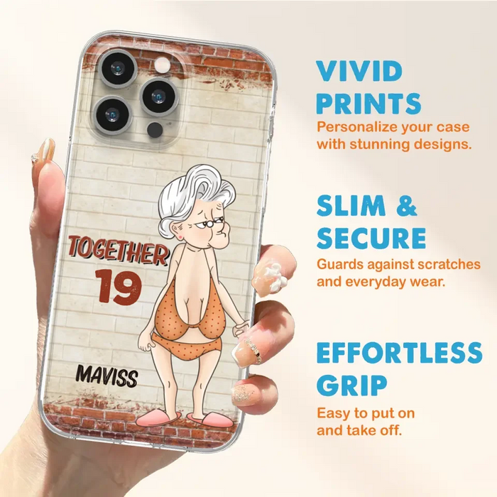 Custom Personalized Old Couple Phone Case - Gift Idea For Old Couple - Gift For Him/Her - Case For iPhone And Samsung