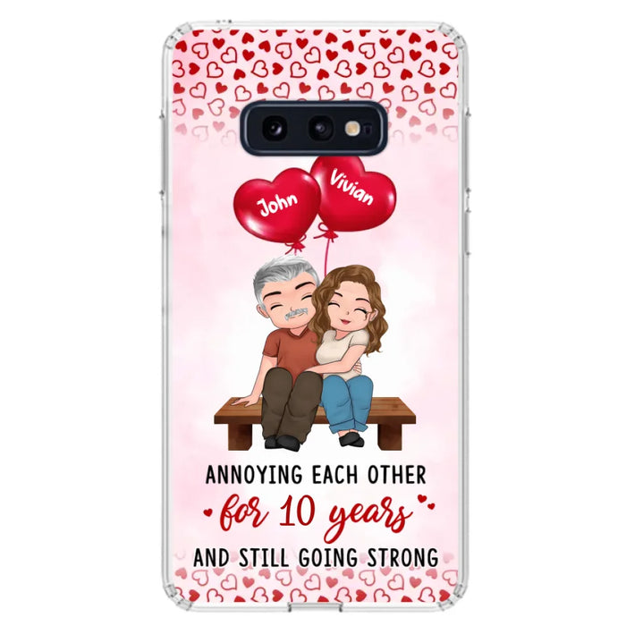 Custom Personalized Couple Phone Case - Gift Idea For Couple - Mother's Day Gift For Wife From Husband - Annoying Each Other For 15 Years And Still Going Strong - Case For iPhone & Samsung